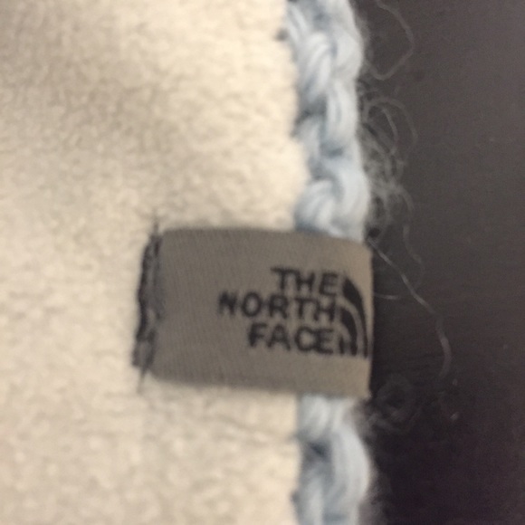 THE NORTH FACE light blue beanie fleece rim lining - Picture 4 of 4